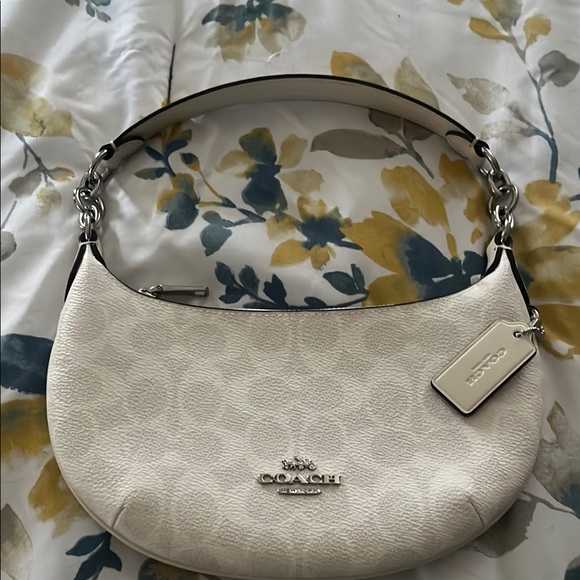 Coach White signature print purse - Picture 1 of 5